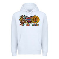 White peace love sunshine Premium Hoodie - JahusDesignShop