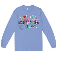 Colony Blue rocking the phlebotomist life Long Sleeve Tee - MaliasSmallBusiness