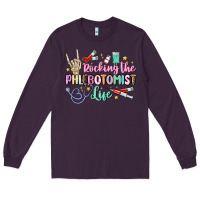 Plum rocking the phlebotomist life Long Sleeve Tee - MaliasSmallBusiness