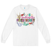 White rocking the phlebotomist life Long Sleeve Tee - MaliasSmallBusiness
