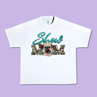 Show Mom Aztec Cowhide Heifer Urban Heavy Tee Designed By Artiststas