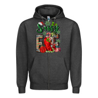 Charcoal Heather sassy elf Zipper Hoodie - MaliasSmallBusiness