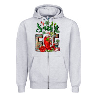 Heather Grey sassy elf Zipper Hoodie - MaliasSmallBusiness