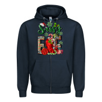 Navy sassy elf Zipper Hoodie - MaliasSmallBusiness