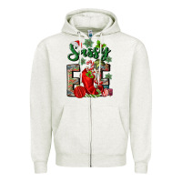 Oatmeal Heather sassy elf Zipper Hoodie - MaliasSmallBusiness