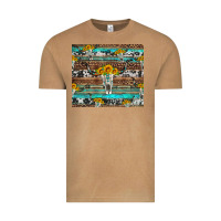 Vintage Camel longhorn bull skull cowhide leopard turquoise Vintage Tee - Artiststas