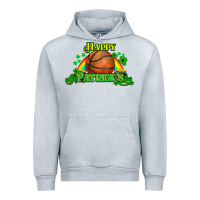 Heather Grey St. Patrick's Day Basketball Urban Hoodie - HowdyJamesFarm