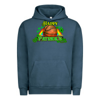Pigment Midnight Navy St. Patrick's Day Basketball Urban Hoodie - HowdyJamesFarm