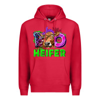 Cardinal Boo Heifer Cow Premium Hoodie - texasbilliewilder