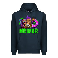 Navy Boo Heifer Cow Premium Hoodie - texasbilliewilder