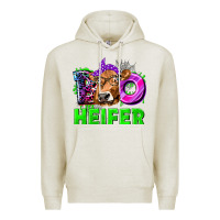 Oatmeal Heather Boo Heifer Cow Premium Hoodie - texasbilliewilder