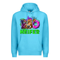 Ocean Blue Boo Heifer Cow Premium Hoodie - texasbilliewilder