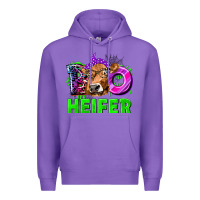 Purple Boo Heifer Cow Premium Hoodie - texasbilliewilder