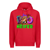 Red Boo Heifer Cow Premium Hoodie - texasbilliewilder