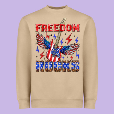 Freedom Rocks Heavyweight Sweatshirt Designed By Nancycooperartshop