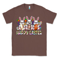 Chestnut Happy Easter Spot Rabbit Classic Tee - CowhideDigitalArt