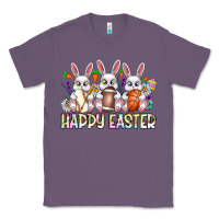 Lavender Happy Easter Spot Rabbit Classic Tee - CowhideDigitalArt