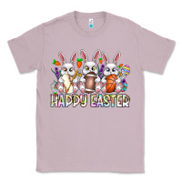 Lilac Happy Easter Spot Rabbit Classic Tee - CowhideDigitalArt