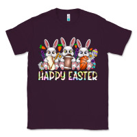 Plum Happy Easter Spot Rabbit Classic Tee - CowhideDigitalArt