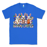 True Royal Happy Easter Spot Rabbit Classic Tee - CowhideDigitalArt
