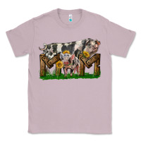 Lilac Western Mom With Spotted Pig And Baby Pig Classic Tee - LillyAllenDesigns