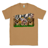 Toasted Coconut Western Mom With Spotted Pig And Baby Pig Classic Tee - LillyAllenDesigns