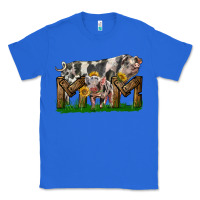 True Royal Western Mom With Spotted Pig And Baby Pig Classic Tee - LillyAllenDesigns