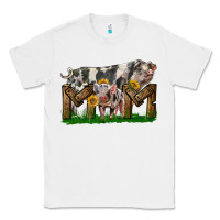 White Western Mom With Spotted Pig And Baby Pig Classic Tee - LillyAllenDesigns