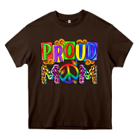 Chocolate Brown proud mom lgbt Heavy Core Tee - Zillion Design Studio