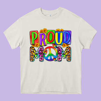 Proud Mom Lgbt Heavy Core Tee Designed By Zillion Design Studio