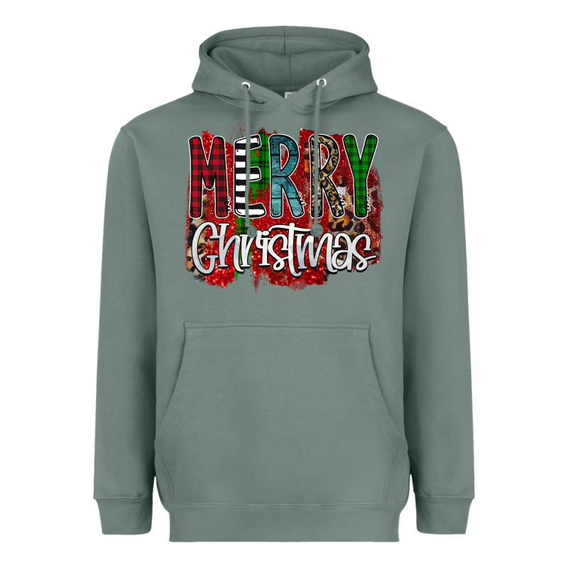 Merry Christmas Buffalo Plaid Leopard Heavyweight Hoodie by Bettercallsaul | Teevron