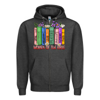 Charcoal Heather women of the bible Zipper Hoodie - MaliasSmallBusiness