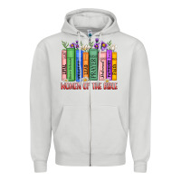 Dove Grey women of the bible Zipper Hoodie - MaliasSmallBusiness