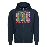 Navy women of the bible Zipper Hoodie - MaliasSmallBusiness