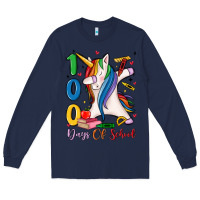 Navy 100 days of school Long Sleeve Tee - MaliasSmallBusiness