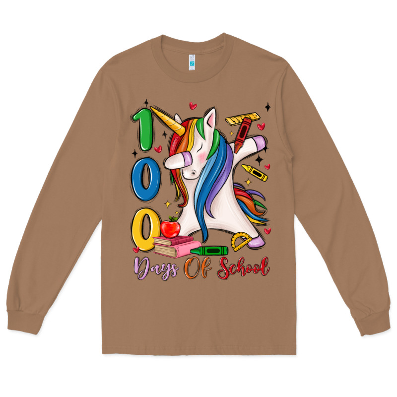100 Days Of School Long Sleeve Tee by MaliasSmallBusiness | Teevron