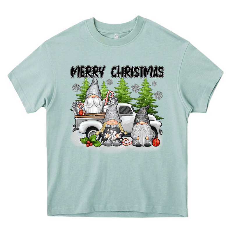 Merry Christmas Gnomies Heavy Core Tee by texasbilliewilder | Teevron