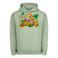 Pigment Oil Green St. Patricks coffee cups Urban Hoodie - HowdyJamesFarm