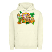 Pigment Pistachio St. Patricks coffee cups Urban Hoodie - HowdyJamesFarm