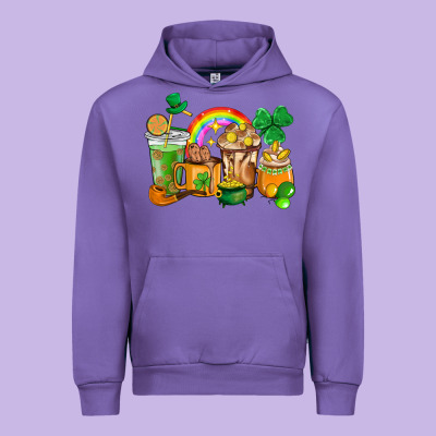 St. Patricks Coffee Cups Urban Hoodie Designed By Howdyjamesfarm