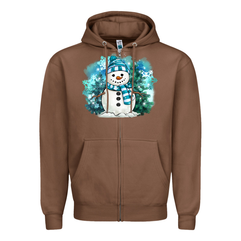 Winter Snowman Zipper Hoodie by MaliasSmallBusiness | Teevron