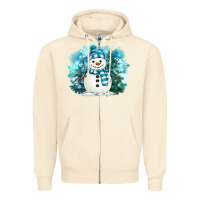 Sandshell winter snowman Zipper Hoodie - MaliasSmallBusiness