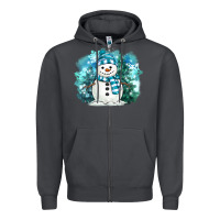 Smoke winter snowman Zipper Hoodie - MaliasSmallBusiness