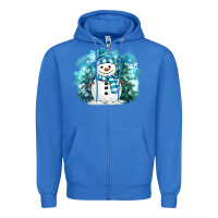 True Royal winter snowman Zipper Hoodie - MaliasSmallBusiness