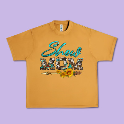 Show Mom Aztec Cowhide Sunflower And Arrow Urban Heavy Tee Designed By Artiststas