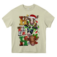 Mossy Christmas ho ho ho cow Heavy Core Tee - BarkalooDesign
