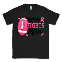 Black nobody fights alone pink football breast cancer awareness Classic Tee - Jasminsmagicworld