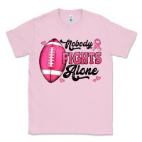 Bubblegum Pink nobody fights alone pink football breast cancer awareness Classic Tee - Jasminsmagicworld
