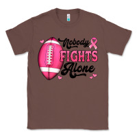 Chestnut nobody fights alone pink football breast cancer awareness Classic Tee - Jasminsmagicworld