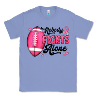 Nobody Fights Alone Pink Football Breast Cancer Awareness Classic Tee | Teevron